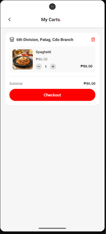 Pedro's Roving Market - Order Cart for Customer App